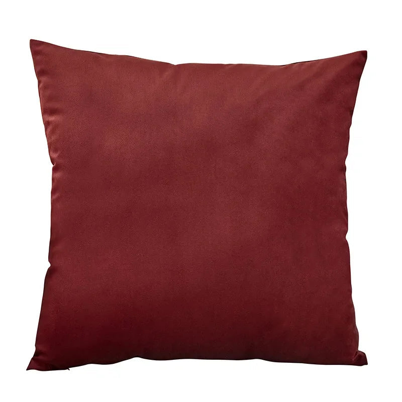 Housse de coussin en velours uni – fermeture invisible, huit coloris