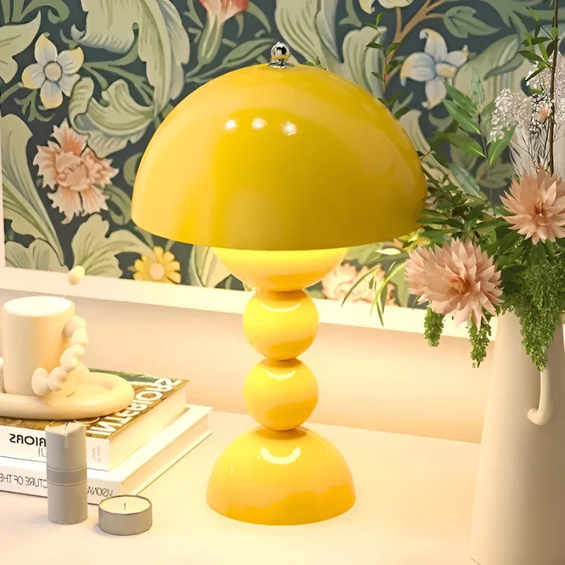 Lampe de table LED champignon – style scandinave, intensité variable