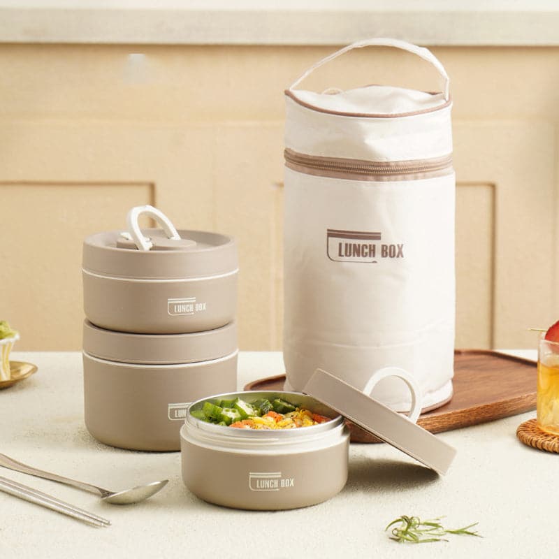 Lunch box isotherme en inox – double paroi et sac de transport