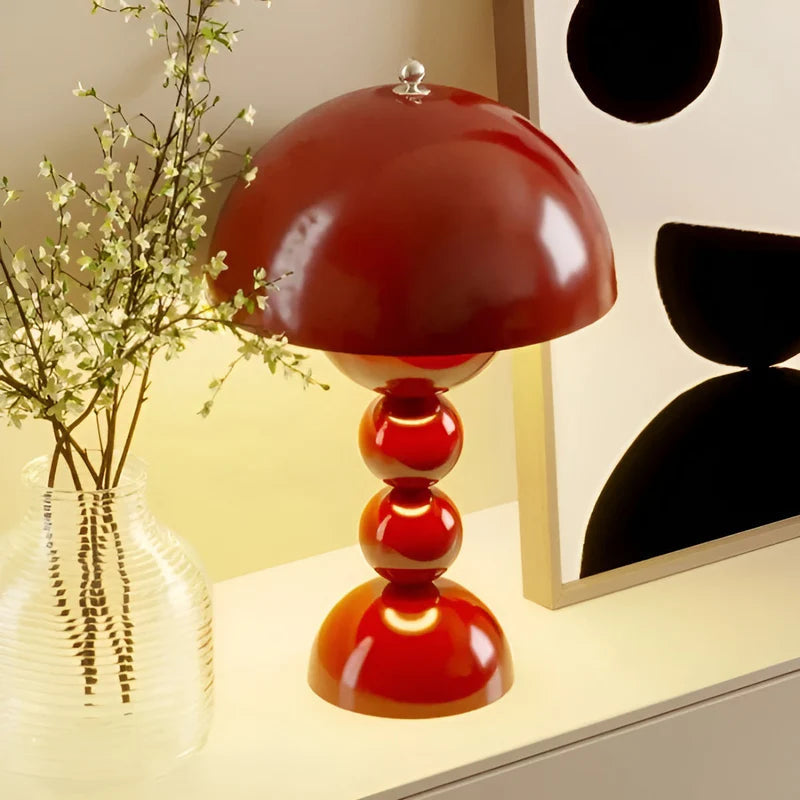 Lampe de table LED champignon – style scandinave, intensité variable