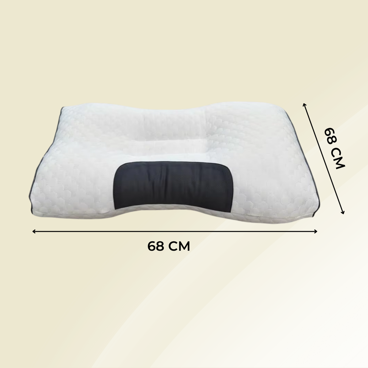 Oreiller ergonomique à contour – panneau central respirant
