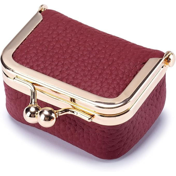 Boîte à bijoux de voyage – cuir grainé, fermoir à clip et intérieur compartimenté
