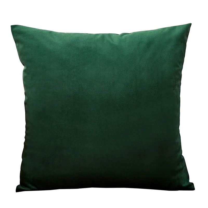 Housse de coussin en velours uni – fermeture invisible, huit coloris