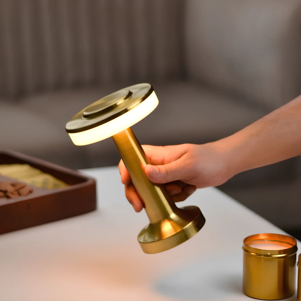 Lampe de chevet sans fil – intensité réglable et commande tactile