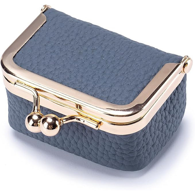 Boîte à bijoux de voyage – cuir grainé, fermoir à clip et intérieur compartimenté