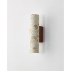 Applique murale cylindrique en terrazzo – éclairage haut et bas