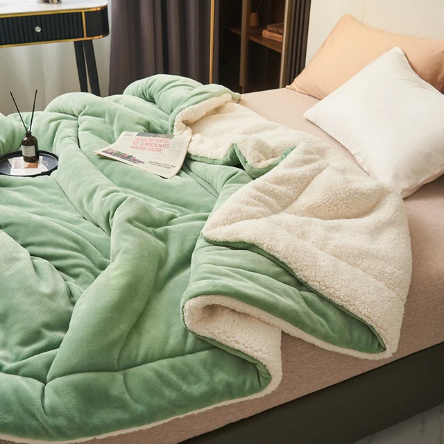 Plaid polaire réversible – flanelle douce et envers sherpa