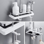 Étagère de douche sans perçage – support réglable pour barre