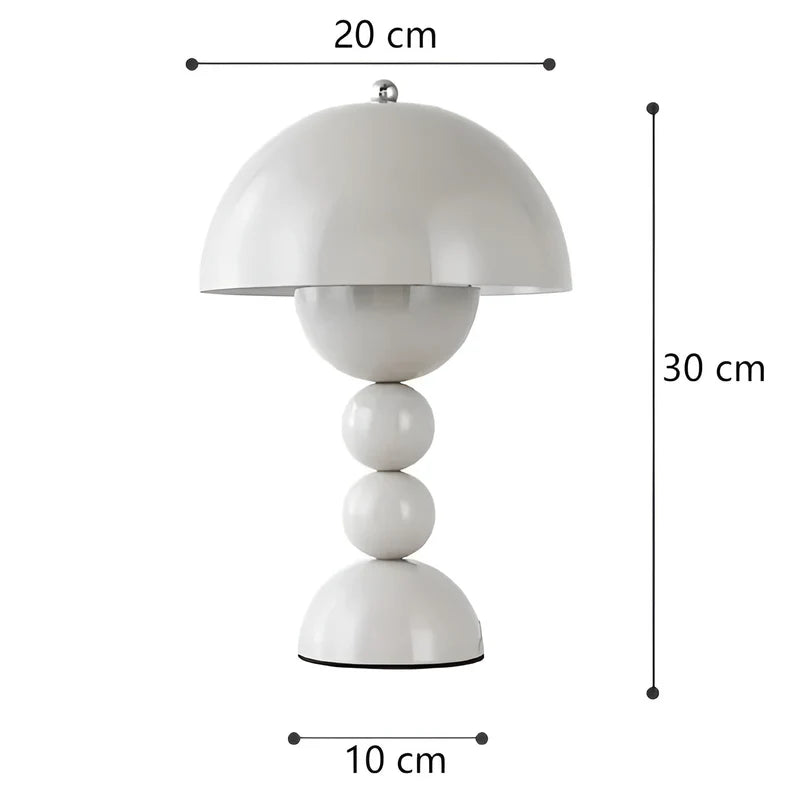 Lampe de table LED champignon – style scandinave, intensité variable