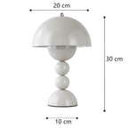 Lampe de table LED champignon – style scandinave, intensité variable