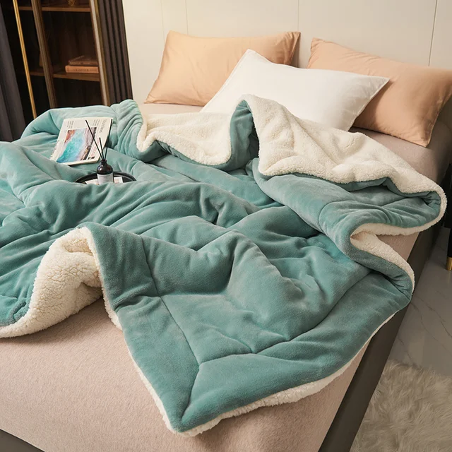 Plaid polaire réversible – flanelle douce et envers sherpa
