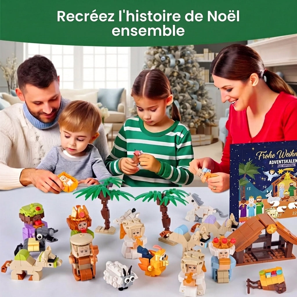 Calendrier de l'avent crèche 2026 – 24 kits pour construire la crèche