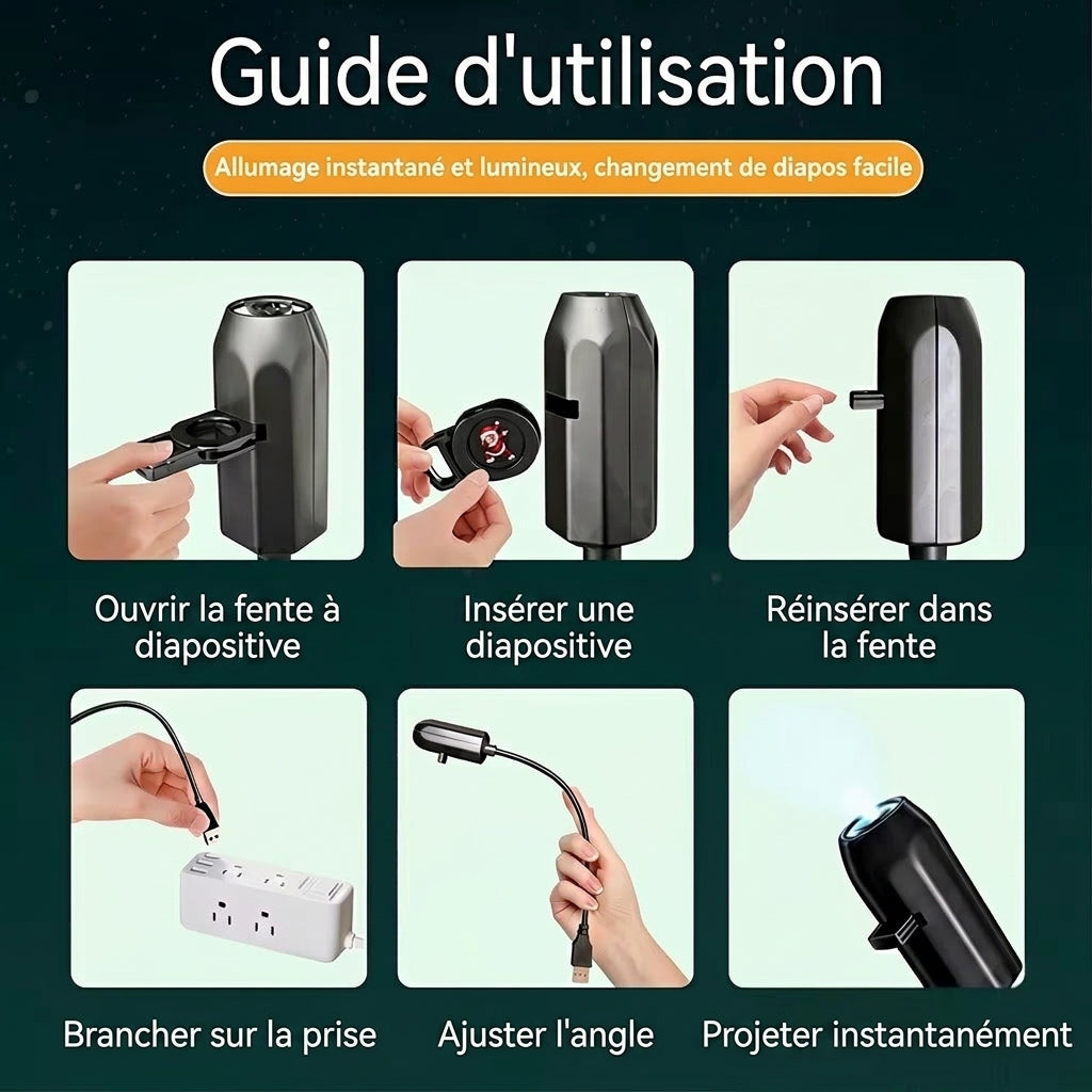 Projecteur lumineux – décoration festive murale et plafond