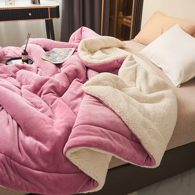 Plaid polaire réversible – flanelle douce et envers sherpa