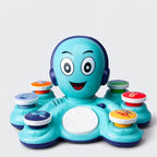 La pieuvre musicale bleue, ses six pastilles colorées visibles