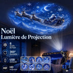 Veilleuse décorée avec projecteur – 8 motifs festifs
