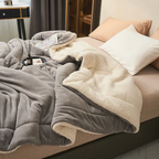 Plaid polaire réversible – flanelle douce et envers sherpa