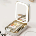 Vanity case avec miroir LED – rangement maquillage à compartiments