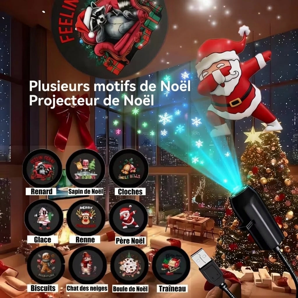 Projecteur lumineux – décoration festive murale et plafond