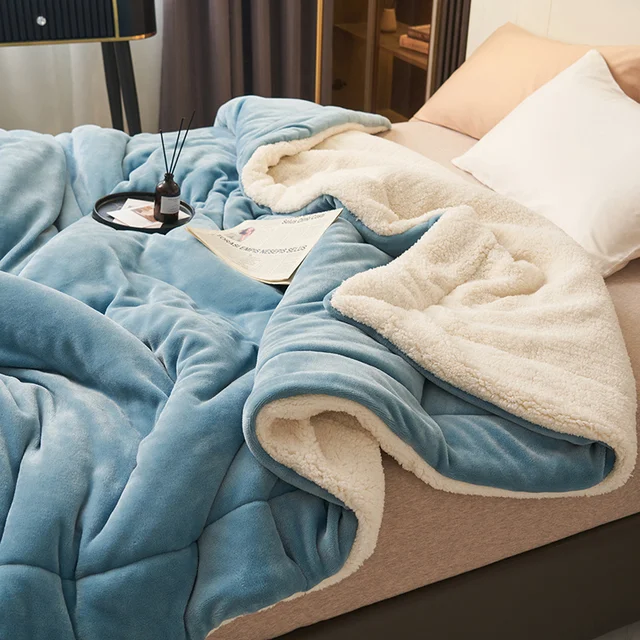 Plaid polaire réversible – flanelle douce et envers sherpa