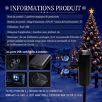 Veilleuse décorée avec projecteur – 8 motifs festifs