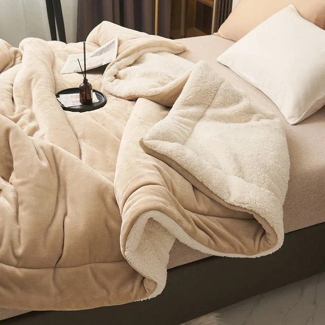 Plaid polaire réversible – flanelle douce et envers sherpa