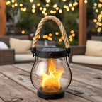 Lanterne solaire effet flamme – éclairage d'ambiance de jardin