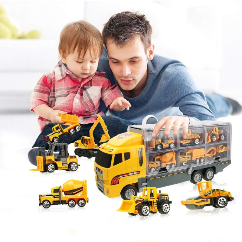 Set de véhicules de chantier – camions et engins à assembler