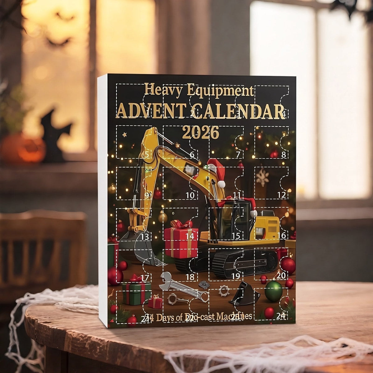 Adventskalender Kinder 2026 - 24 Baufahrzeug-Ornamente für festliche Freude - Bild 4