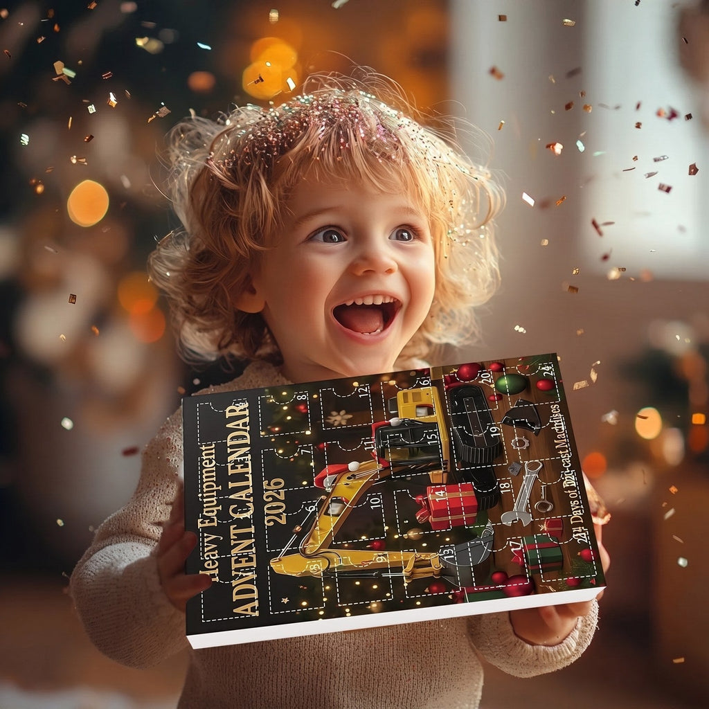 Adventskalender Kinder 2026 - 24 Baufahrzeug-Ornamente für festliche Freude - Bild 6