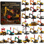 Adventskalender Kinder 2026 - 24 Baufahrzeug-Ornamente für festliche Freude - Bild 7