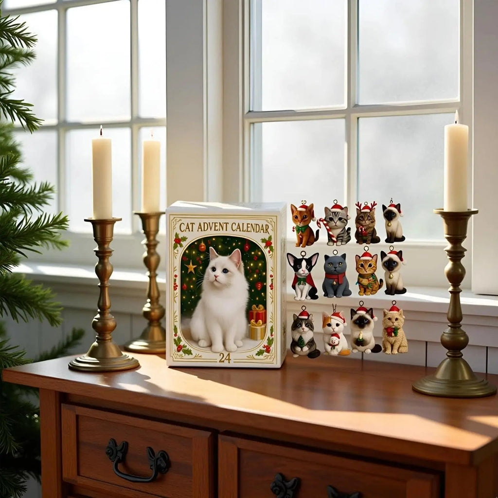 Adventskalender für Katzenliebhaber 2026 – 24 niedliche Kätzchen-Ornamente – Bild 3
