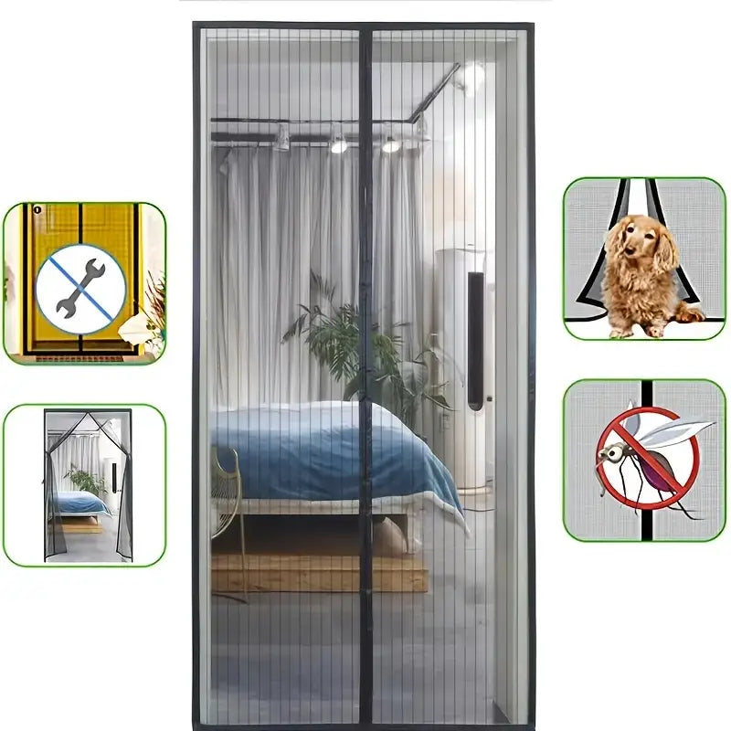 Moustiquaire de porte magnétique – fermeture automatique