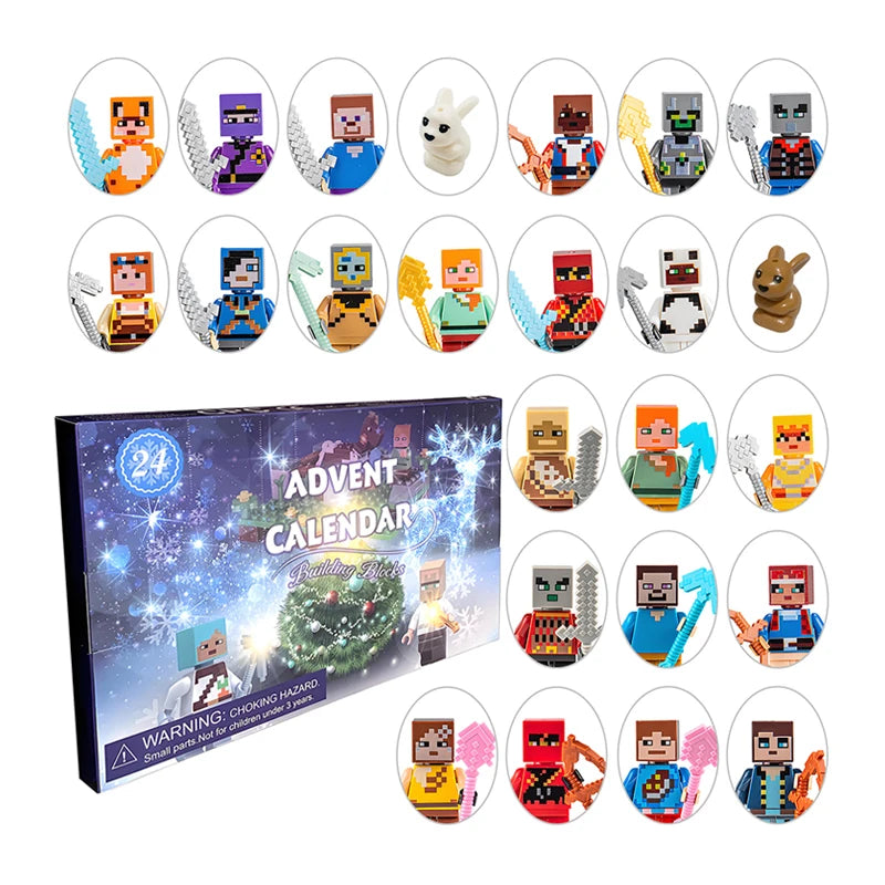 Minecraft Adventskalender 2026 - 24 Figuren für kreatives Spielen Kinder – Bild 2