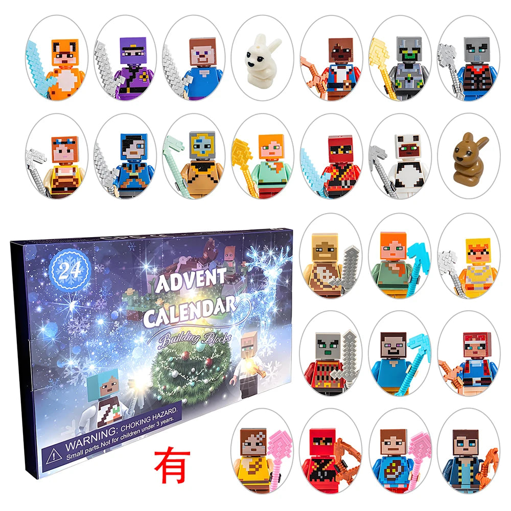 Minecraft Adventskalender 2026 - 24 Figuren für kreatives Spielen Kinder – Bild 10