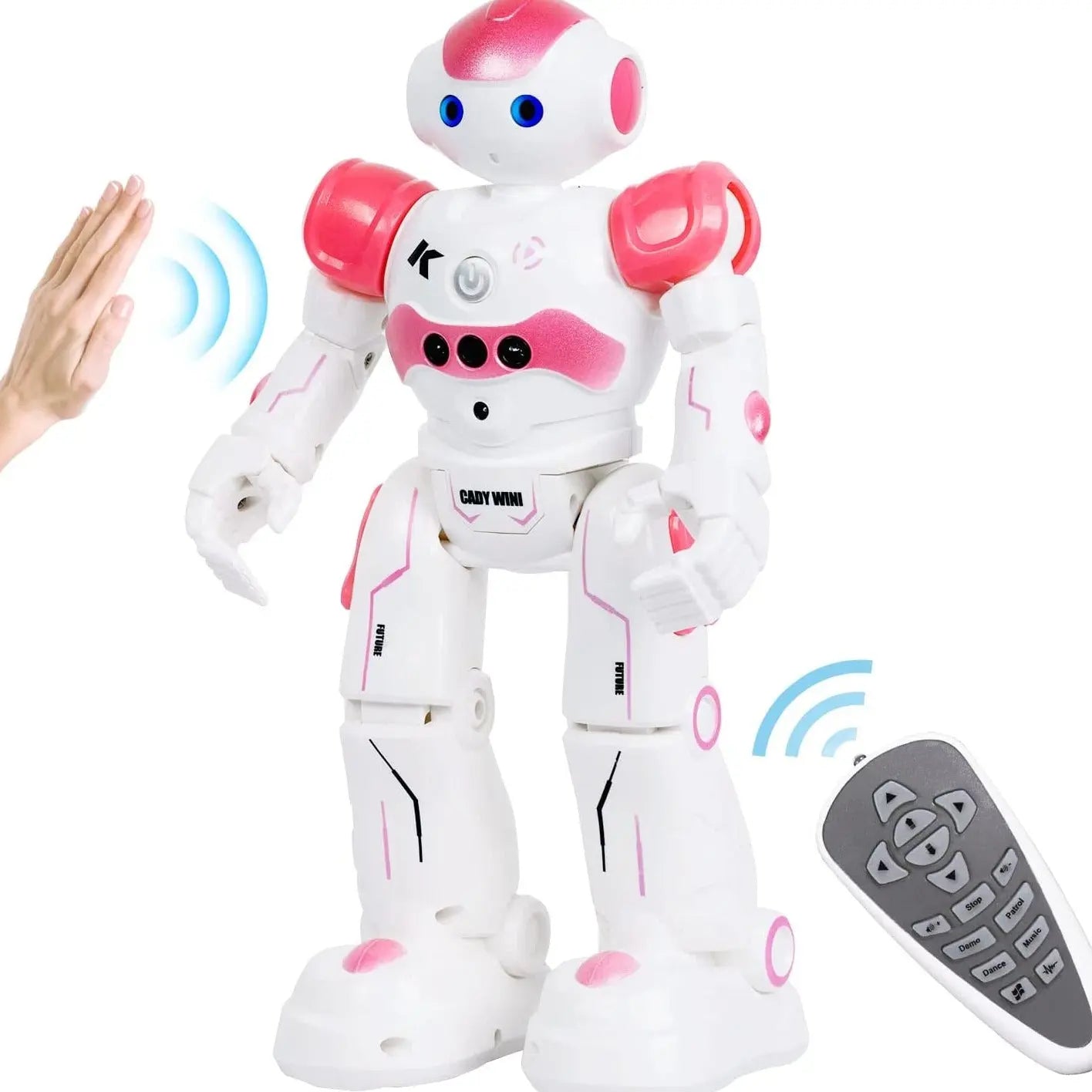 Robot interactif télécommandé – gestes, sons et lumières