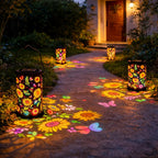 Lanterne solaire à projection – motifs lumineux au sol