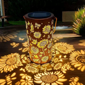 Lanterne solaire à projection – motifs lumineux au sol