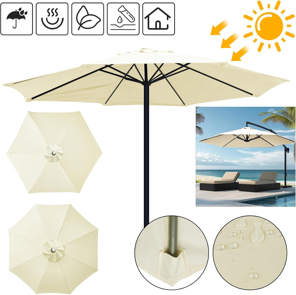 Toile de rechange pour parasol – avec aération au sommet