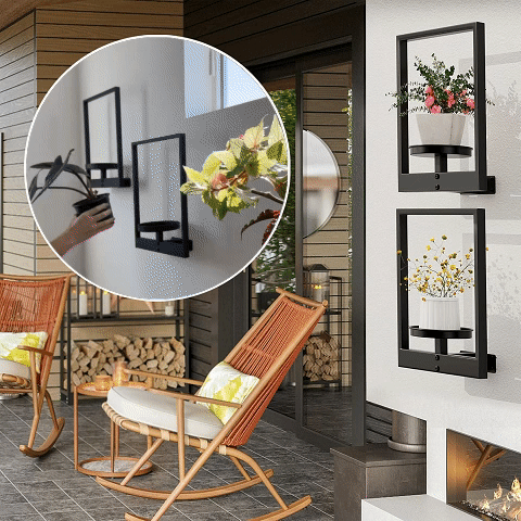 Support mural pour plantes en métal – porte-pots gain de place