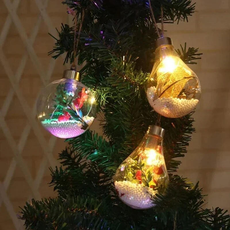 Ampoule LED décorative à suspendre – mini-paysage de Noël