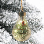 Ampoule LED décorative à suspendre – mini-paysage de Noël