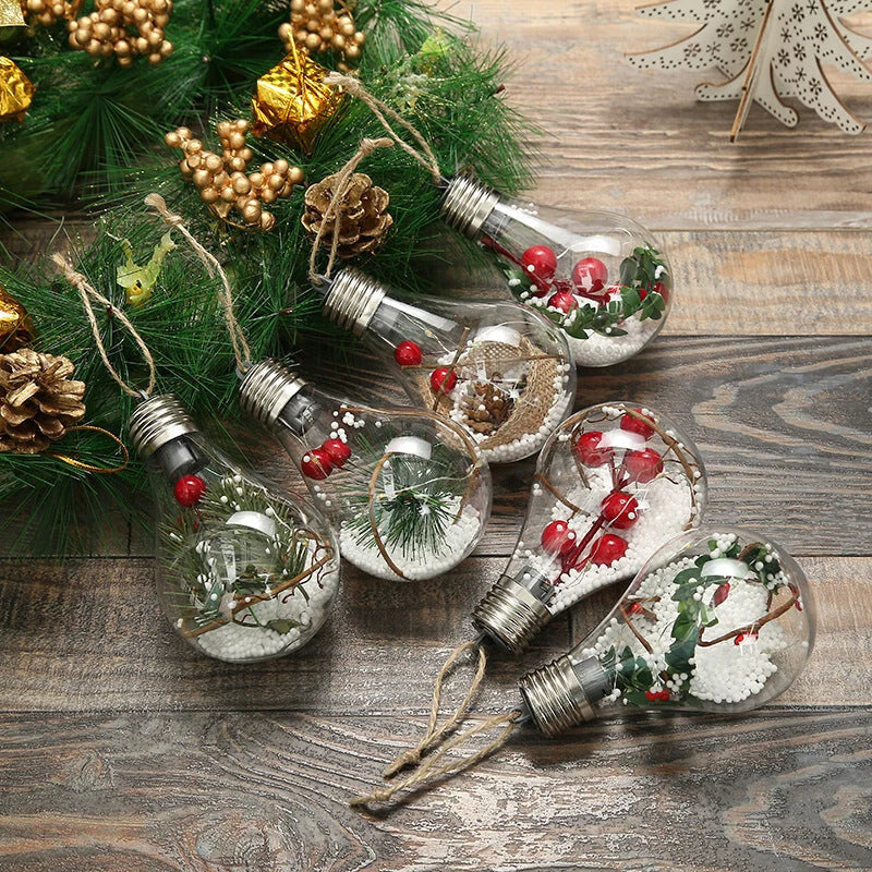 Ampoule LED décorative à suspendre – mini-paysage de Noël