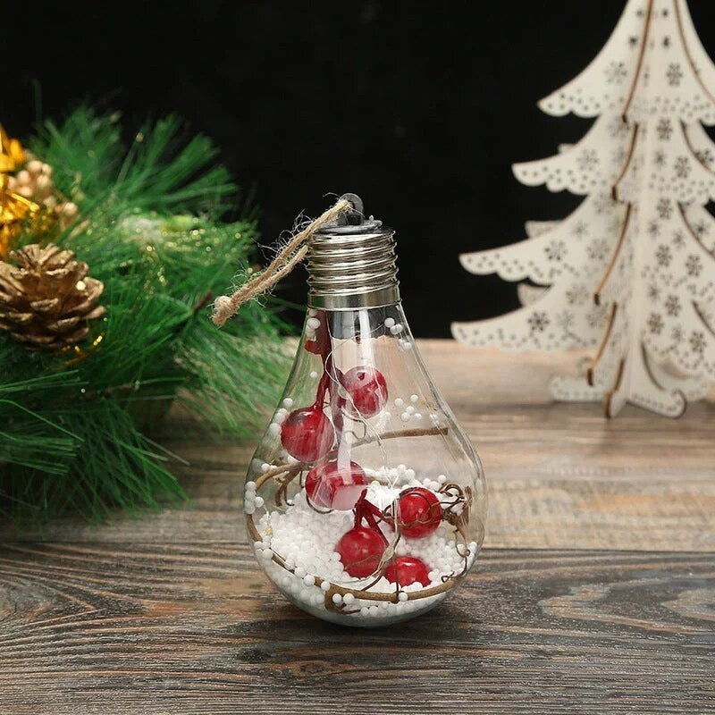 Ampoule LED décorative à suspendre – mini-paysage de Noël