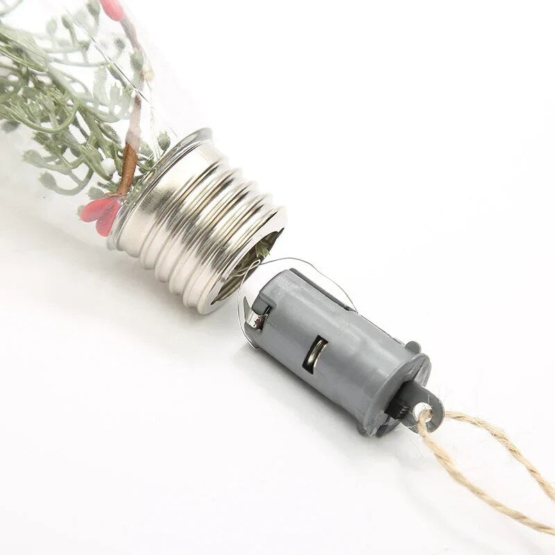 Ampoule LED décorative à suspendre – mini-paysage de Noël