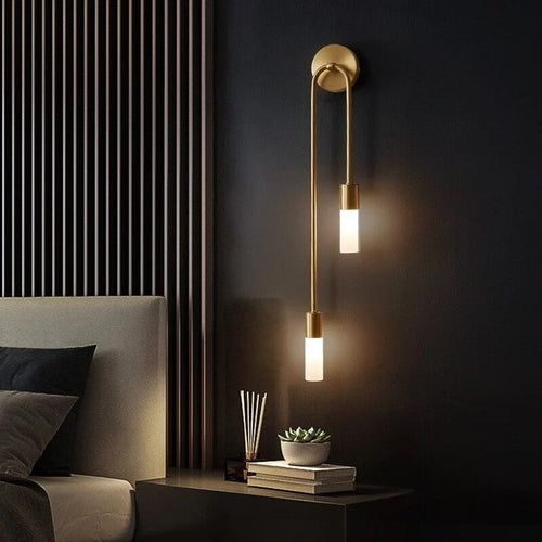 Applique murale – doré, design moderne, LED intégrée