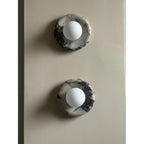 Applique murale Hako – marbre et verre de style moderne