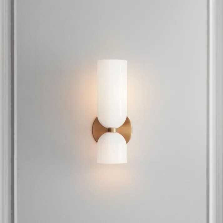 Applique murale – luminaire verre et fer, design moderne