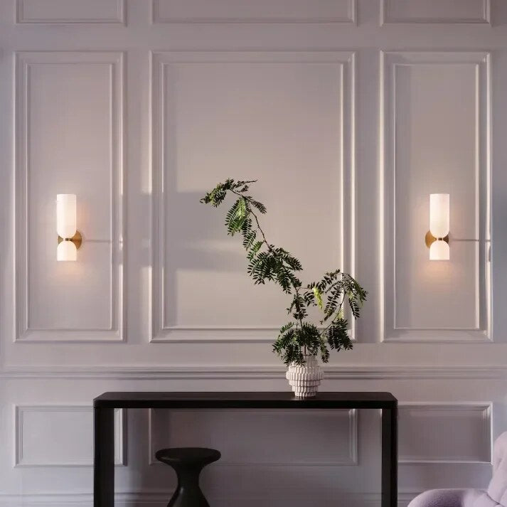 Applique murale – luminaire verre et fer, design moderne