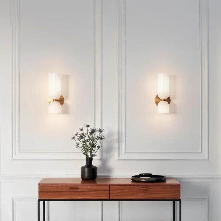 Applique murale – luminaire verre et fer, design moderne